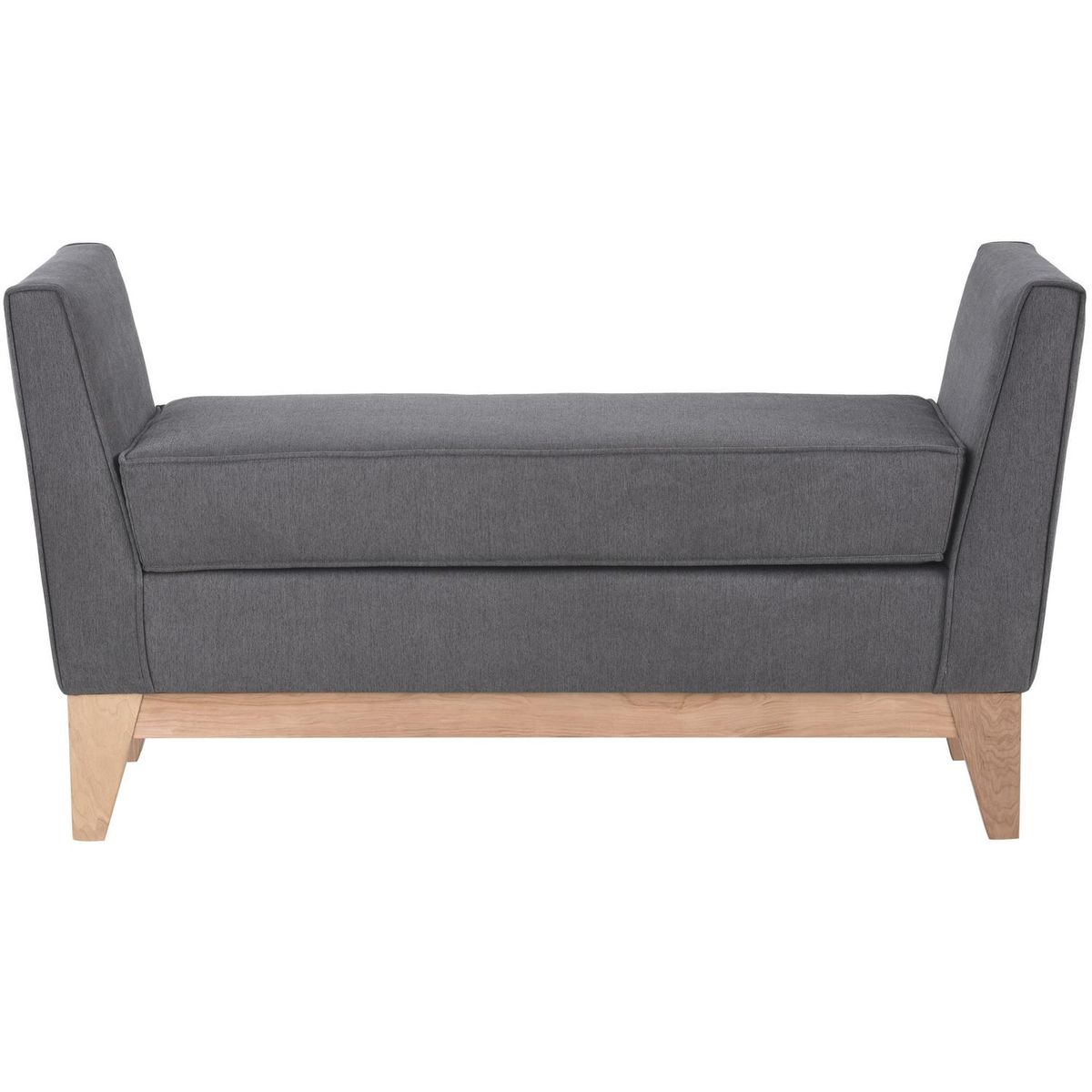 NUEVALINEA - Banqueta 130x45x72 cm gris oscuro