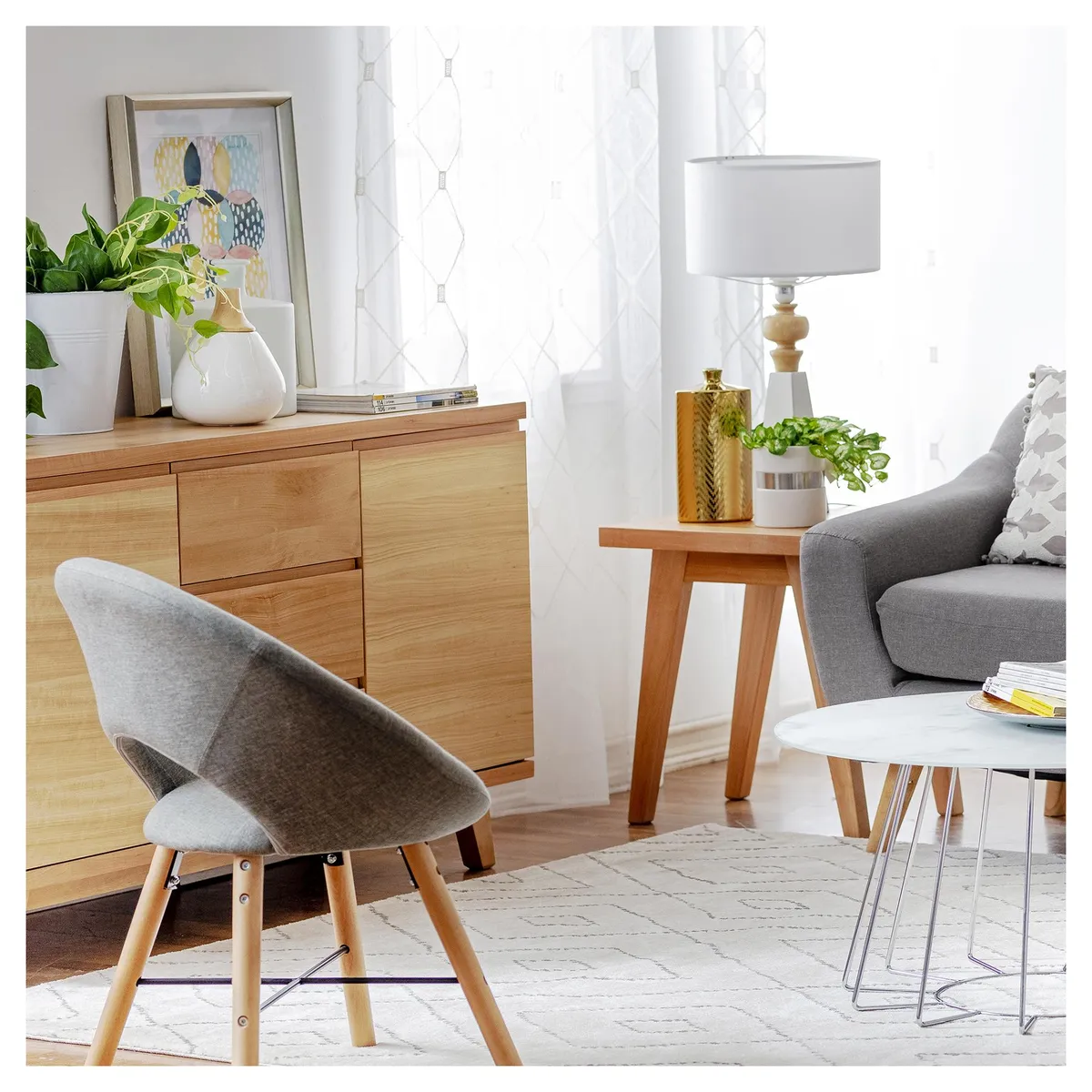 NUEVALINEA - Buffet 140x45x80 cm Natural