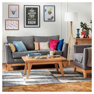 Imagen 2 del producto Sofá 3 cuerpos Nova 180x72x86 cm Gris