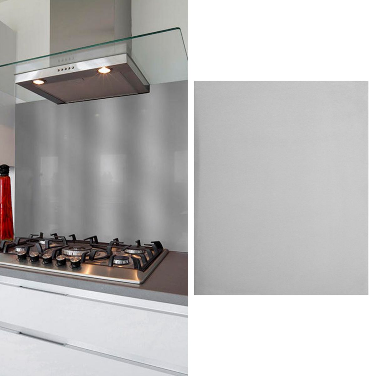 VISTELLE - Revestimiento para Muro de Cocina Vistelle 60x75 cm Acero Inoxidable 0.45 m2