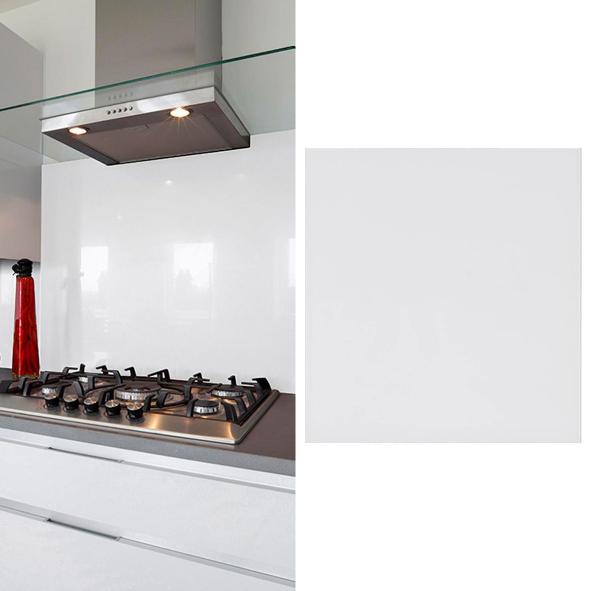 VISTELLE - Panel Cocina Vidrio SHGL2439 70x75 cm Blanco 0.53 m2