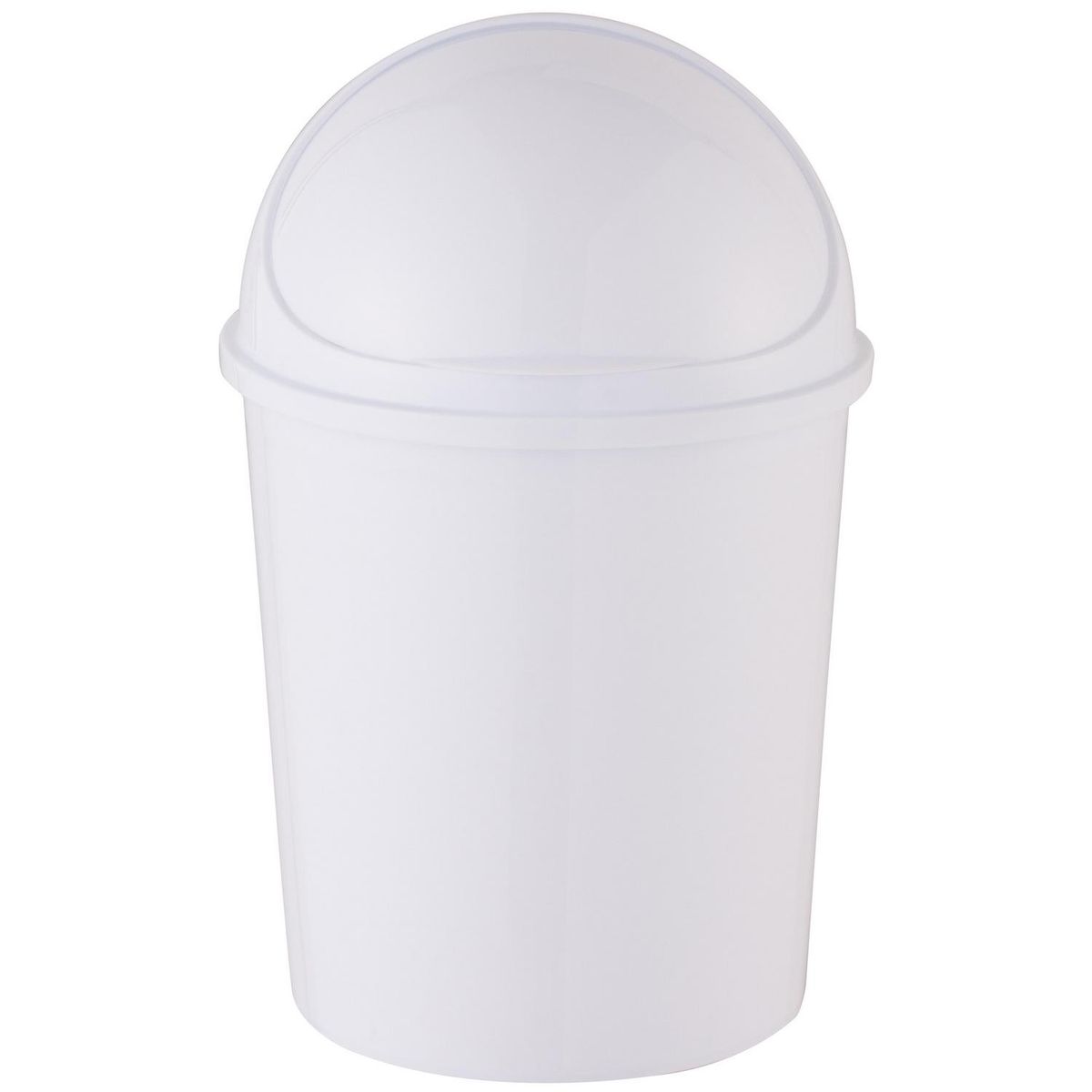 REYPLAST - Papelero con Tapa 7 Litros Plástico Blanco