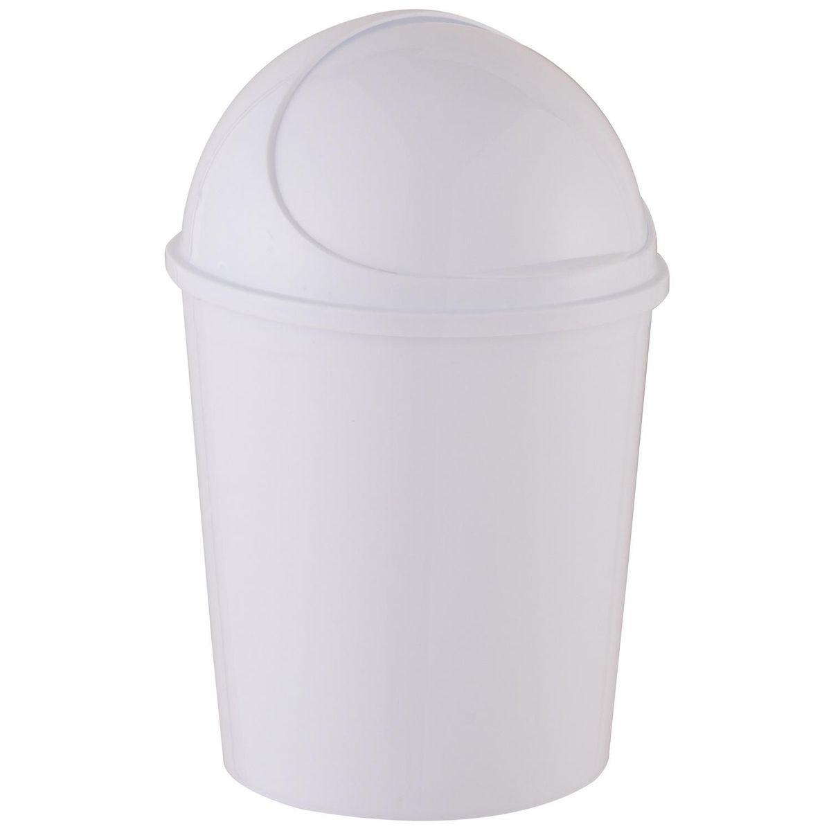 REYPLAST - Papelero con Tapa 7 Litros Plástico Blanco