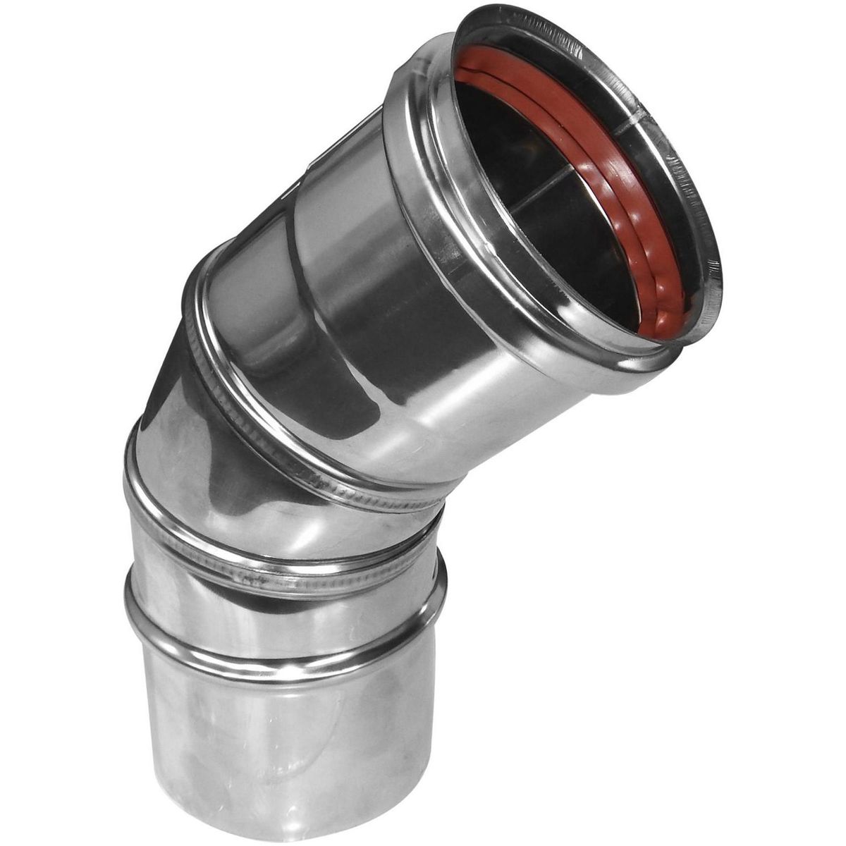 AMESTI - Codo Inoxidable 80 Mm Ángulo 135 Grados Para Calefacción