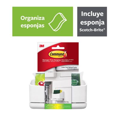 Sujeta Esponjas de Cocina blanco