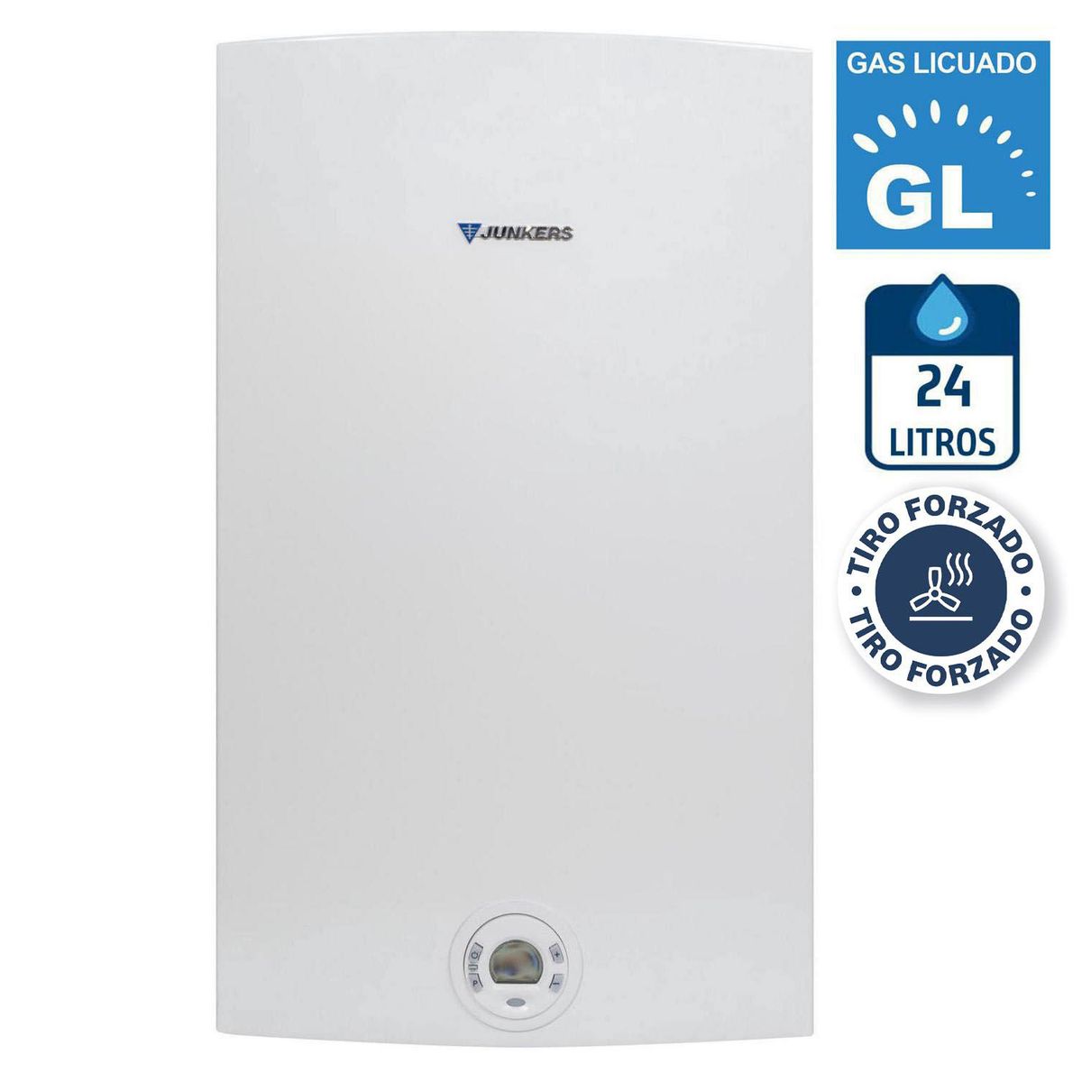 JUNKERS - Calefont Gas Licuado 24 Litros Tiro Forzado Microturbina
