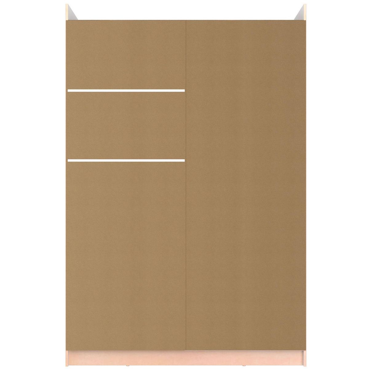 EXIT - Clóset 4 Puerta(s) 3 Cajón(es) 2 Repisa(s) 121x182x47 cm Tabaco/Beige