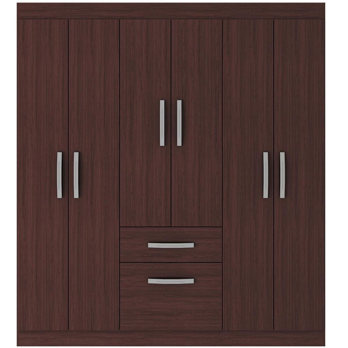 EXIT - Clóset 6 Puerta(s) 1 Cajón(es) 1 Repisa(s) 156x177x40 cm Caoba