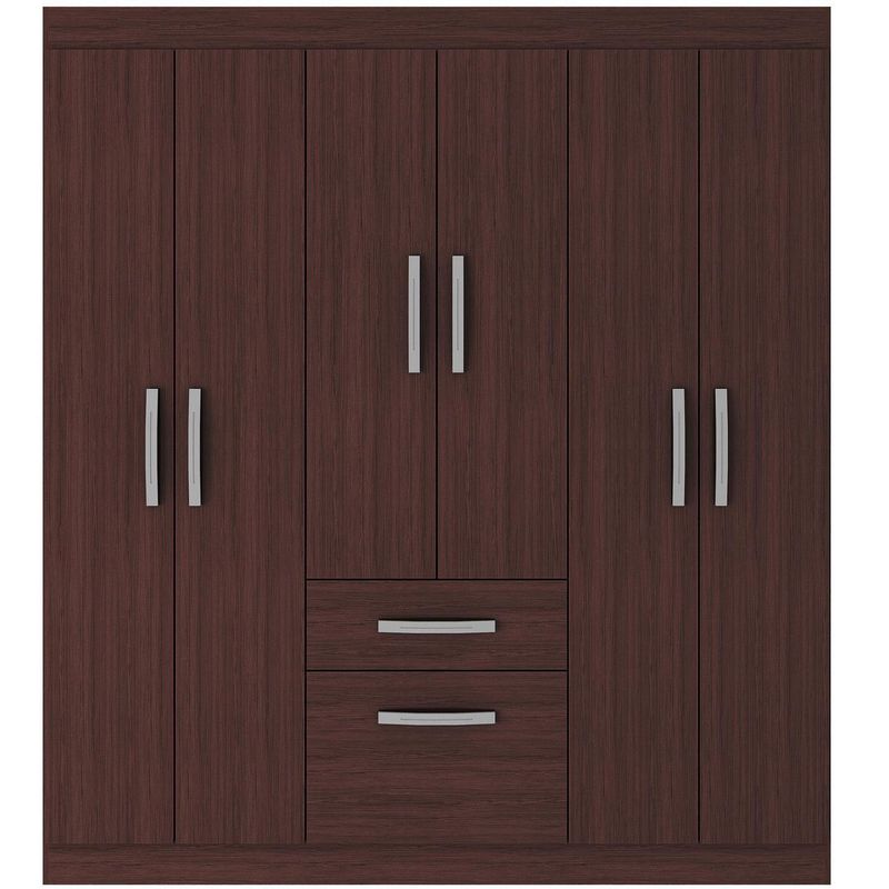EXIT - Clóset 6 Puerta(s) 1 Cajón(es) 1 Repisa(s) 156x177x40 cm Caoba