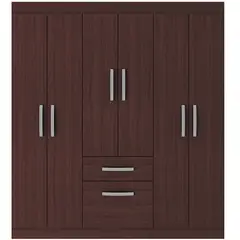 EXIT - Clóset 6 Puerta(s) 1 Cajón(es) 1 Repisa(s) 156x177x40 cm Caoba