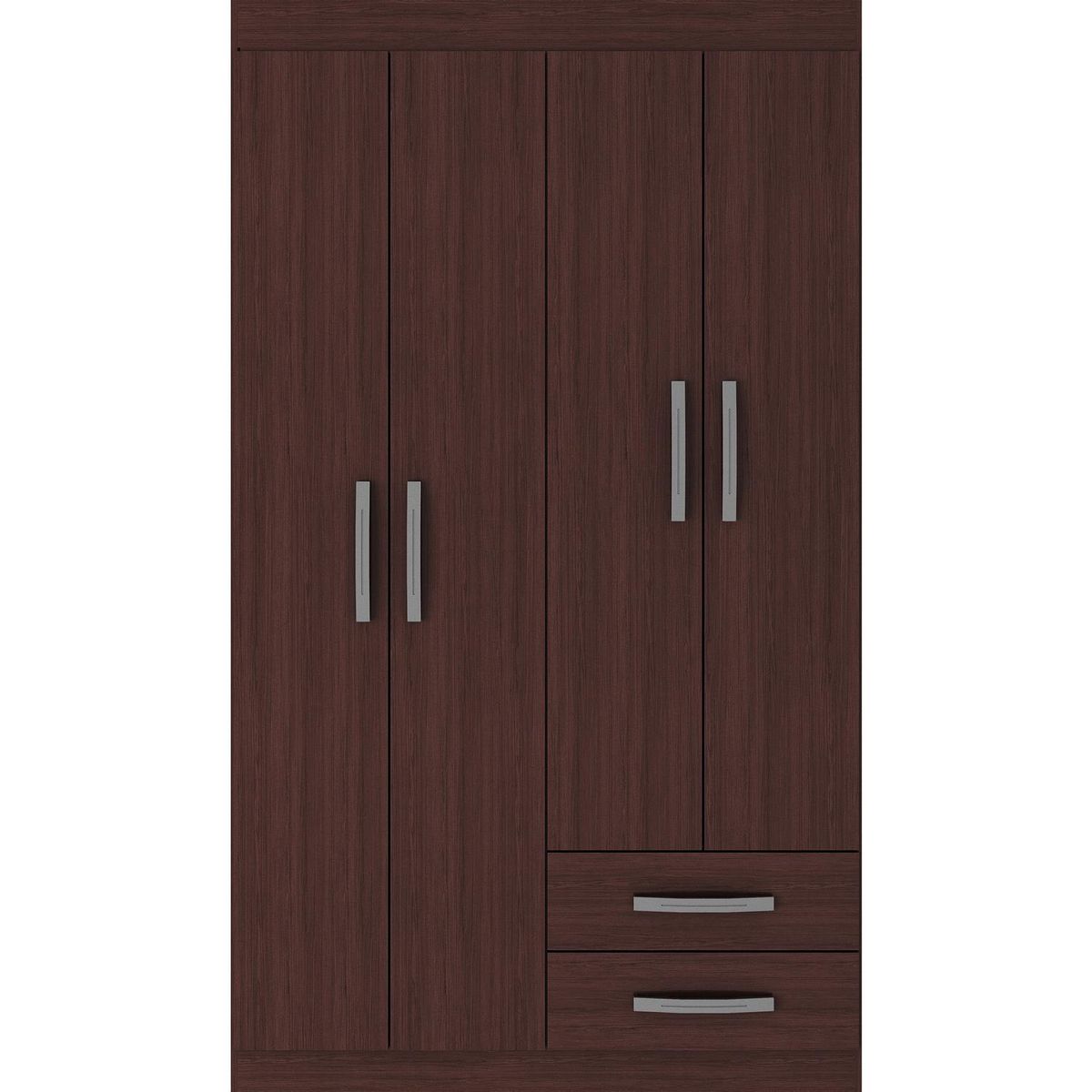 EXIT - Clóset 4 Puerta(s) 2 Cajón(es) 2 Repisa(s) 105x181x40 cm Caoba