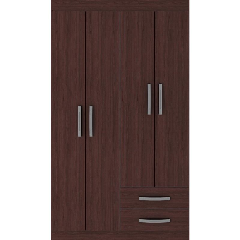 EXIT - Clóset 4 Puerta(s) 2 Cajón(es) 2 Repisa(s) 105x181x40 cm Caoba