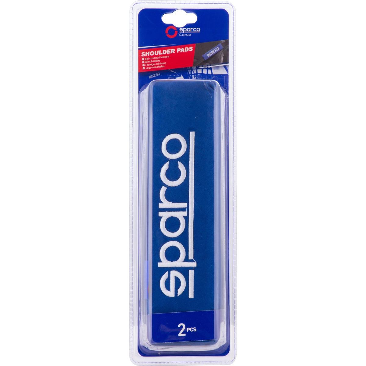 SPARCO - Cubre cinturón de seguridad azul