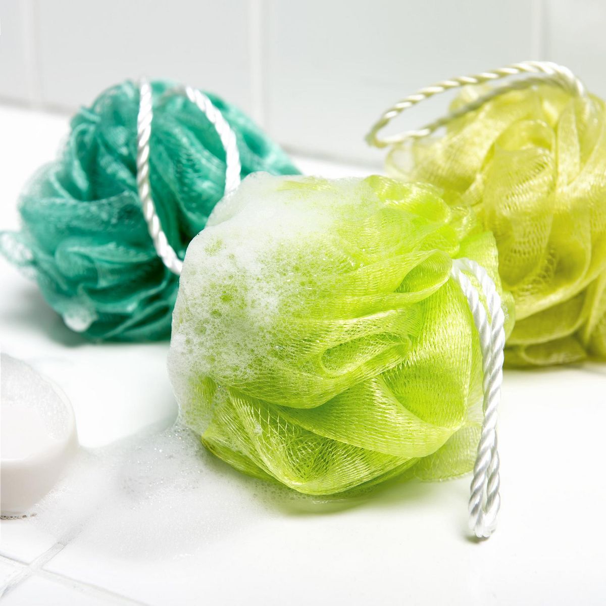 CASA BONITA - Set 3 esponjas tonos verdes