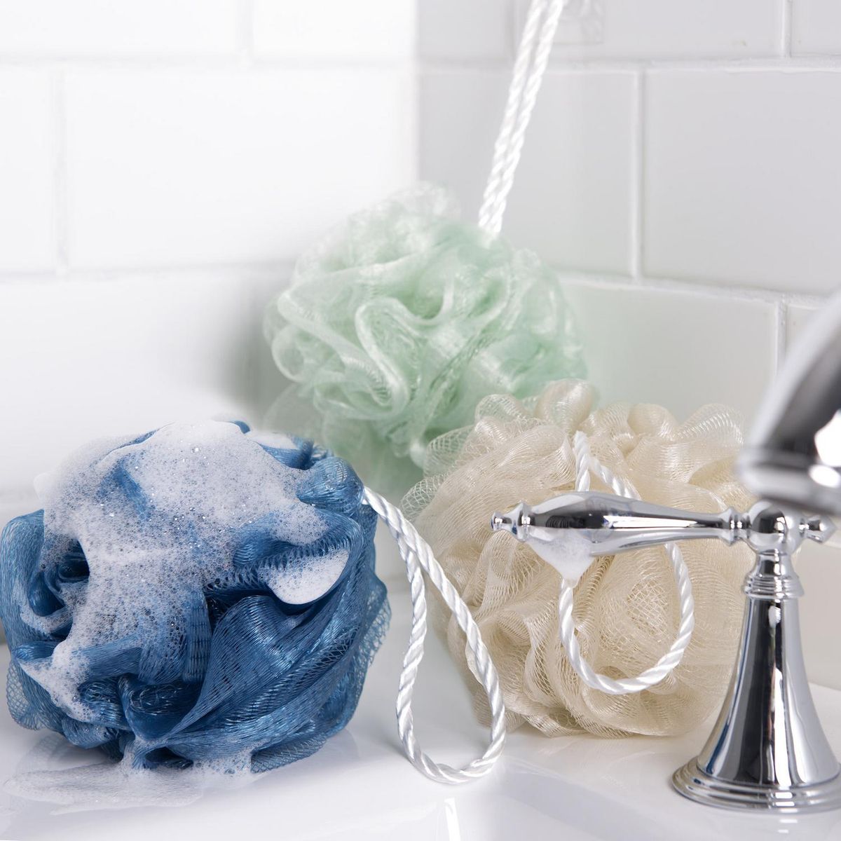 CASA BONITA - Set 3 esponjas tonos azules