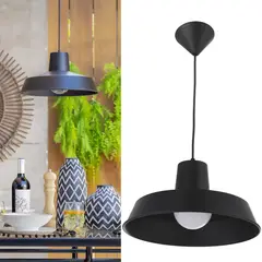 LAMPARAS MANQUEHUE - Lámpara de colgar Metal Plato Negro