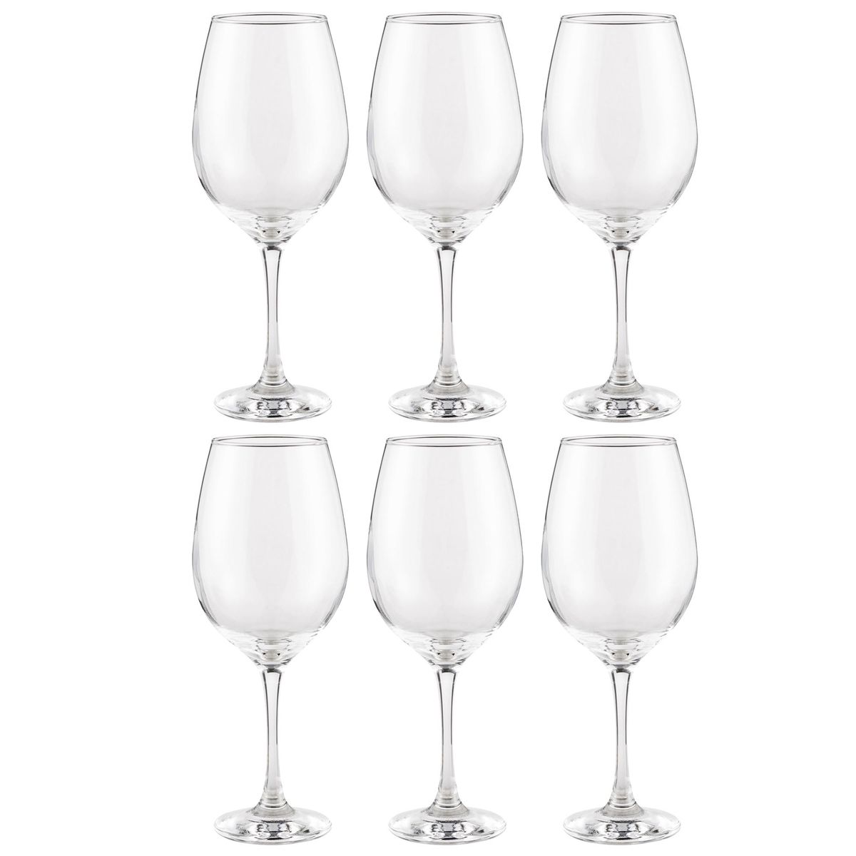 NADIR - Set 6 Copas de Vino tinto 490 ml Vidrio Transparente