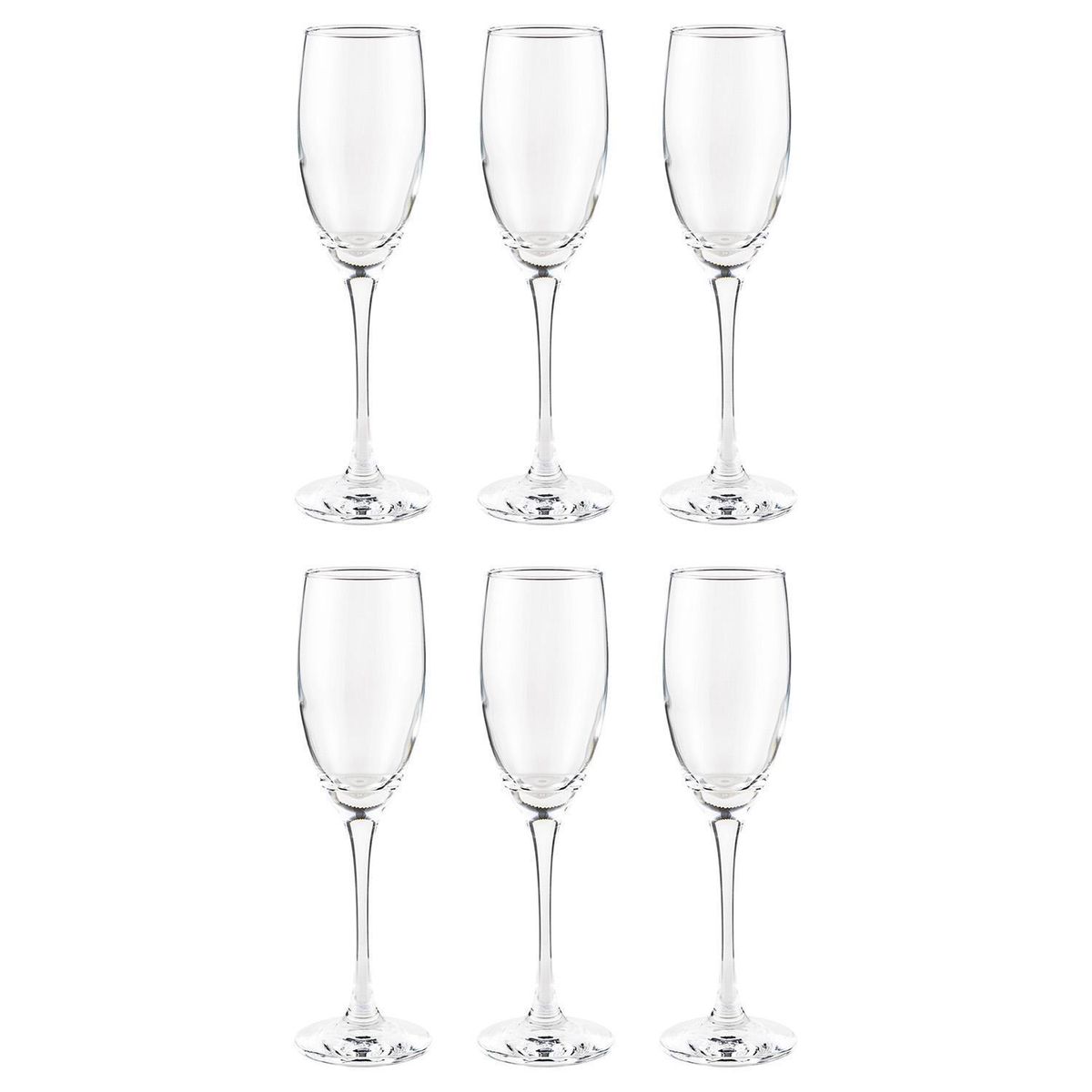 NADIR - Set 6 Copas de Champán 190 ml Vidrio Transparente