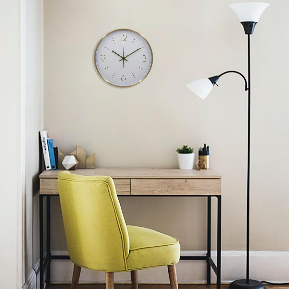 RONDA - Reloj mural decorativo plata/dorado