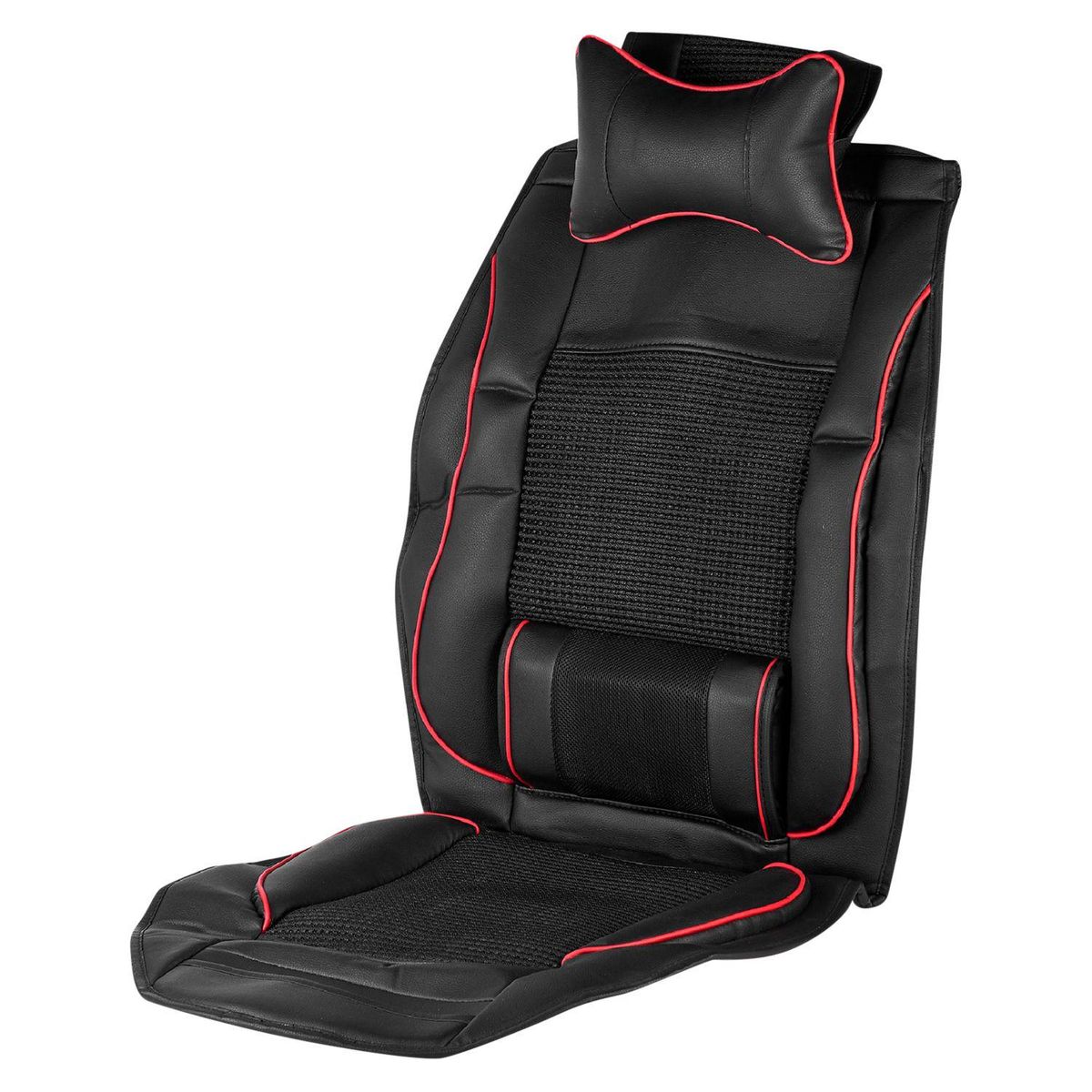 AUTOSTYLE - Cojín Acolchado Autostyle de Cuero para Asiento Automotriz 54x30x20 cm