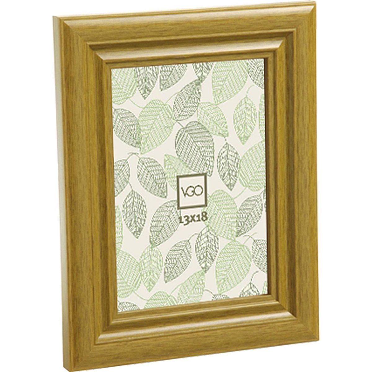 VGO - Marco de Foto Símil Madera 24.5x29.5 cm Natural Plástico