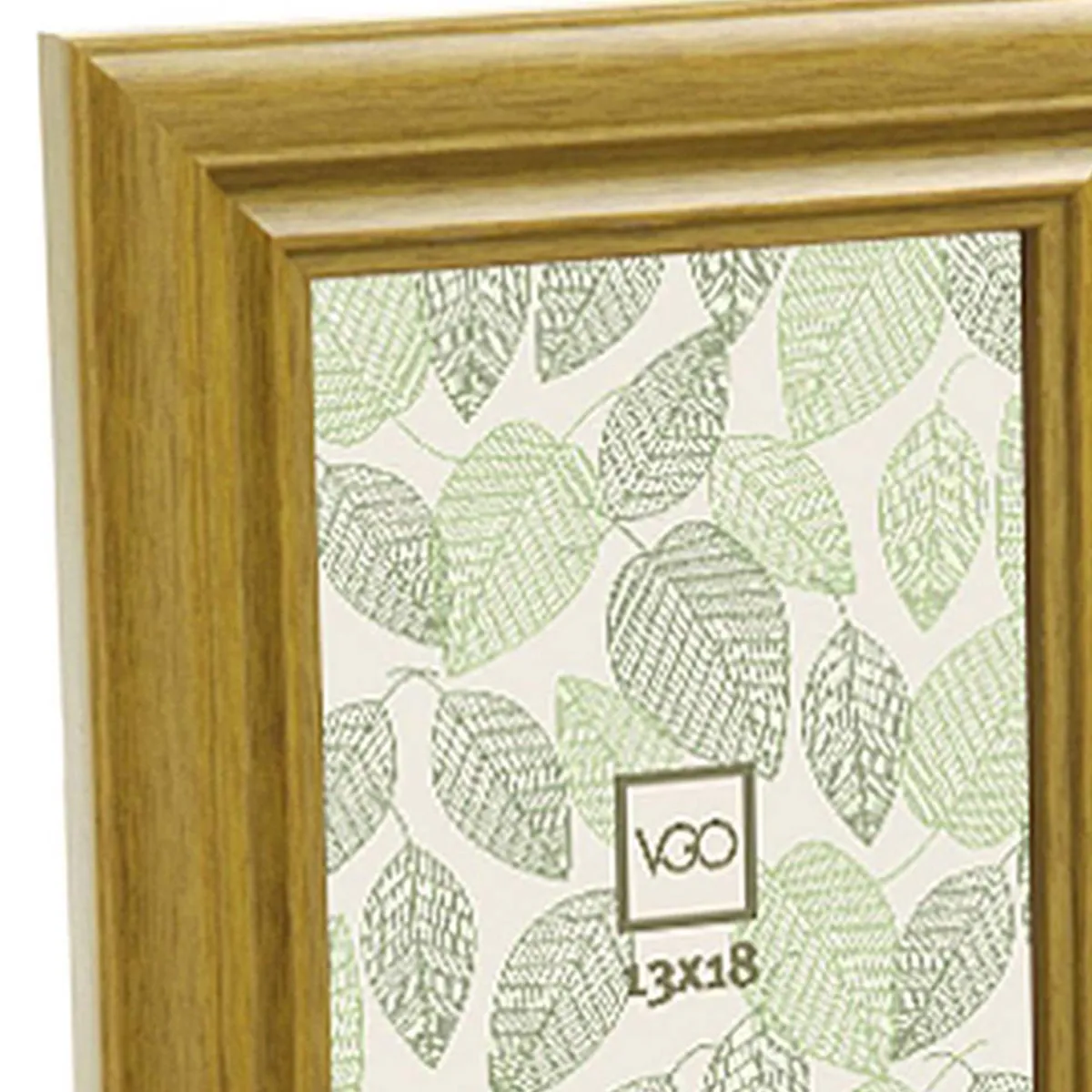 VGO - Marco de Foto Símil Madera 24.5x29.5 cm Natural Plástico