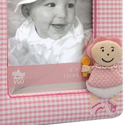 Imagen 2 del producto Marco de fotos de tela infantil cuadrille 10x15 cm