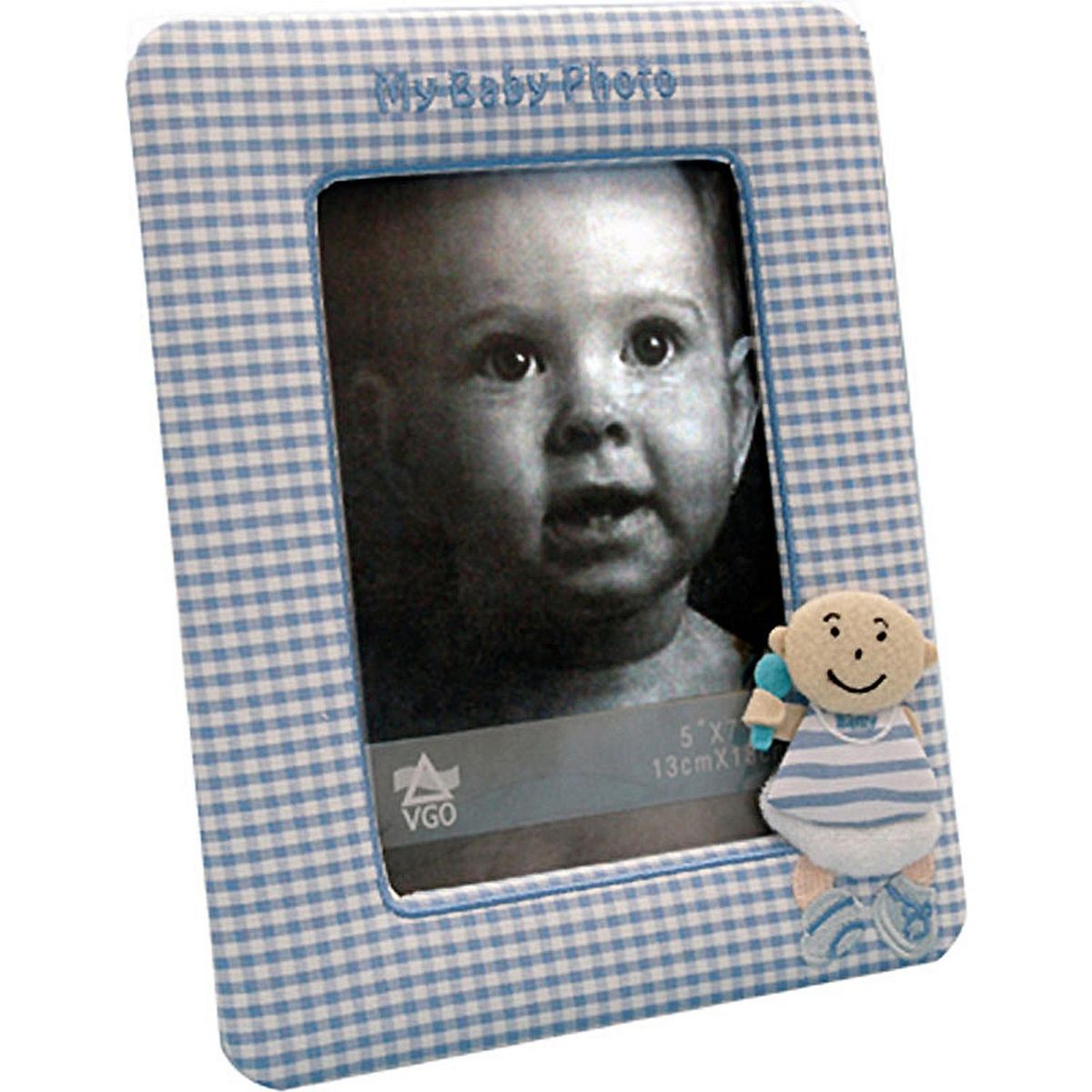 VGO - Marco de fotos de tela infantil cuadrille 10x15 cm