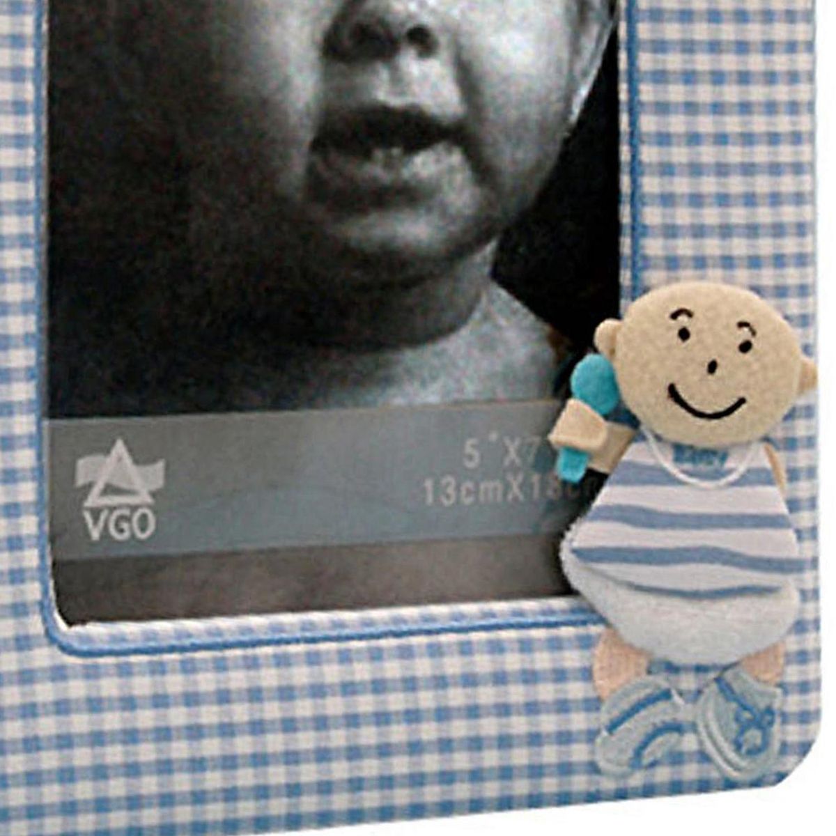 VGO - Marco de fotos de tela infantil cuadrille 10x15 cm