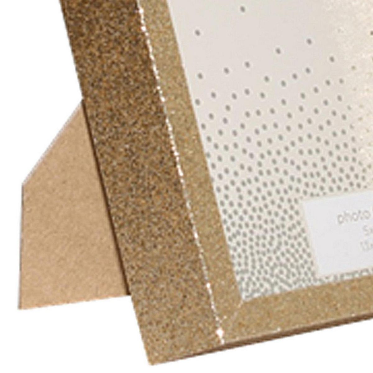 VGO - Marco madera con purpurina 10x15 cm plateado