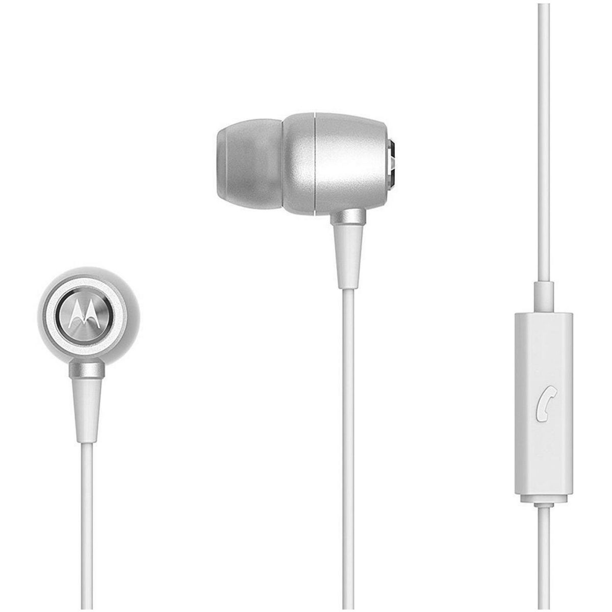 MOTOROLA - Audífono earbuds manos libres metal plata