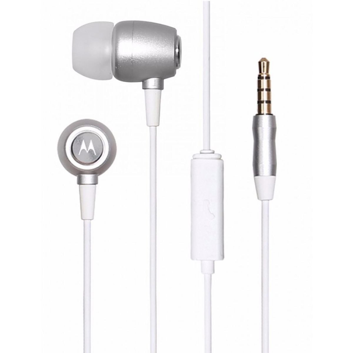 MOTOROLA - Audífono earbuds manos libres metal plata