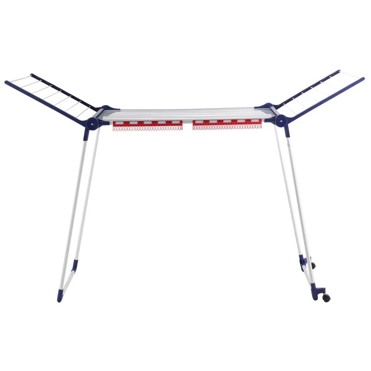 LEIFHEIT - Tendedero de Ropa Alas Plegable Metal 167x66x87 cm Azul