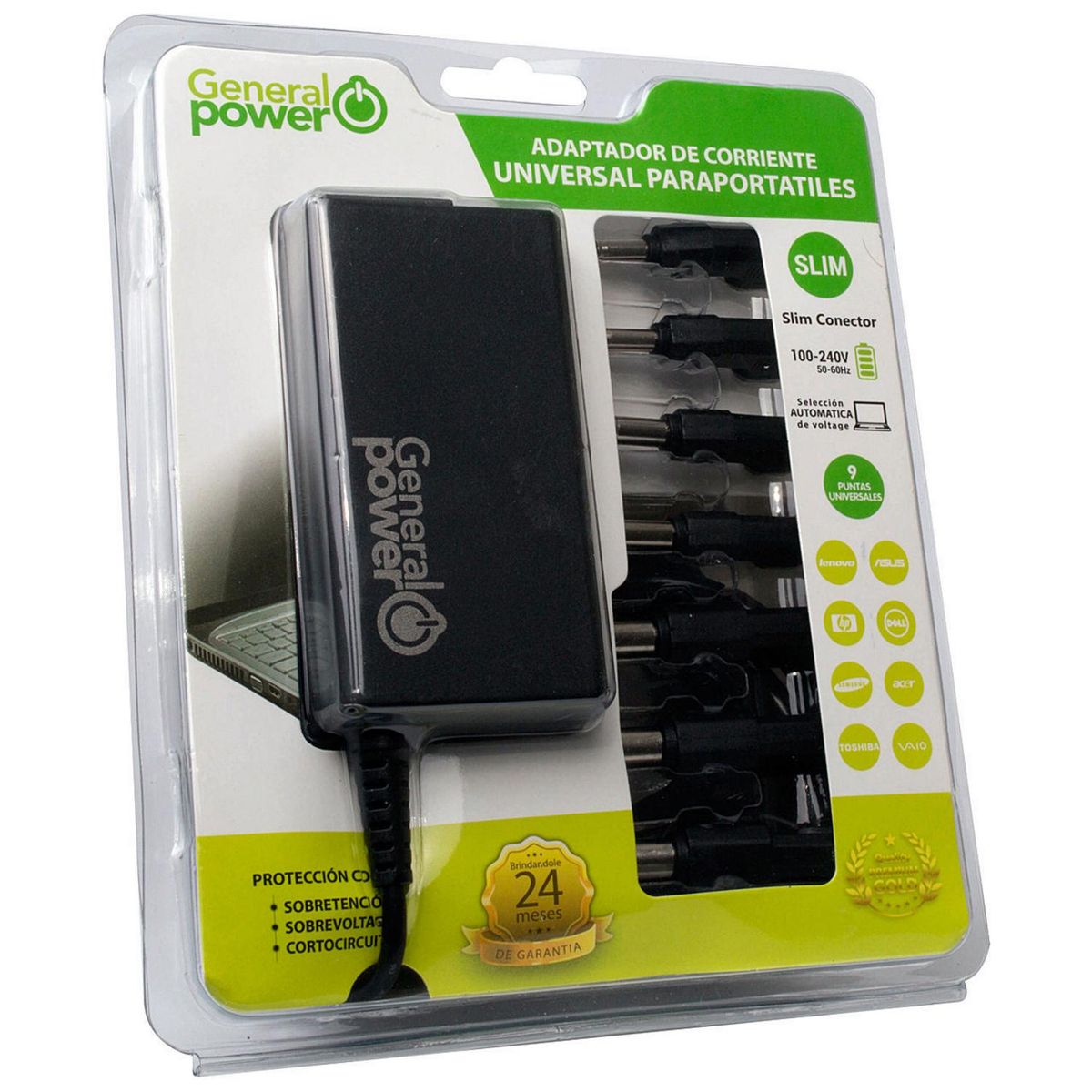 GENERAL POWER - Cargador Universal 65W Slim