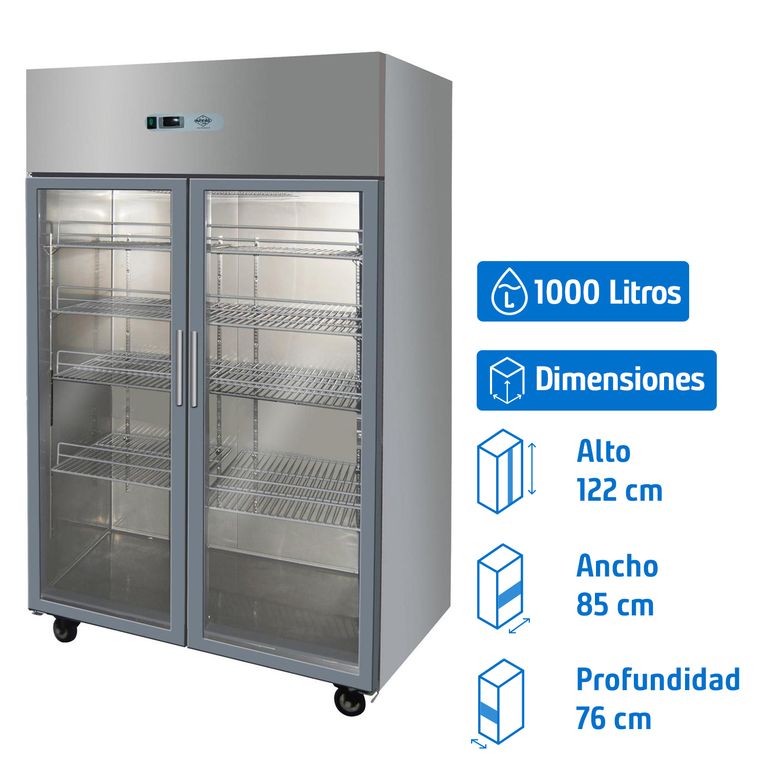 Refrigerador Industrial 2 Puerta(s) 1000 Litros Inox AS10G2