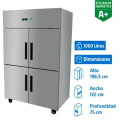 MAIGAS - Congelador Industrial 4 Puertas Vertical 1000 Litros Inox FAGAFFM37