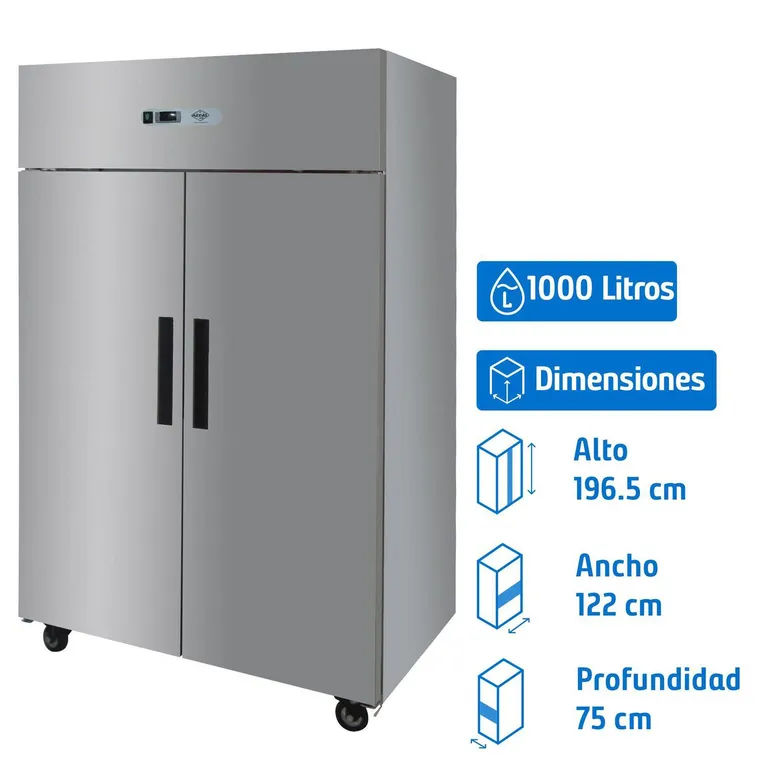 Refrigerador Industrial Aire forzado 1000 Litros Inox FAGARFM37