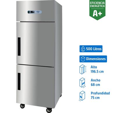 Congelador Industrial 2 Puertas Vertical 500 Litros Gris FAGAFFM17