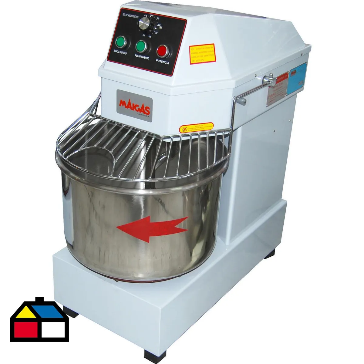 MAIGAS - Amasadora Industrial 90 kg 1600 W Gris/blanco HS30