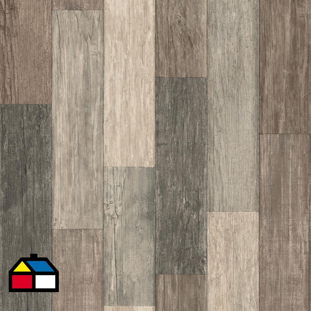 ROOMMATES - Rollos Adhesivos Reutilizables fondo madera 52x503 cm