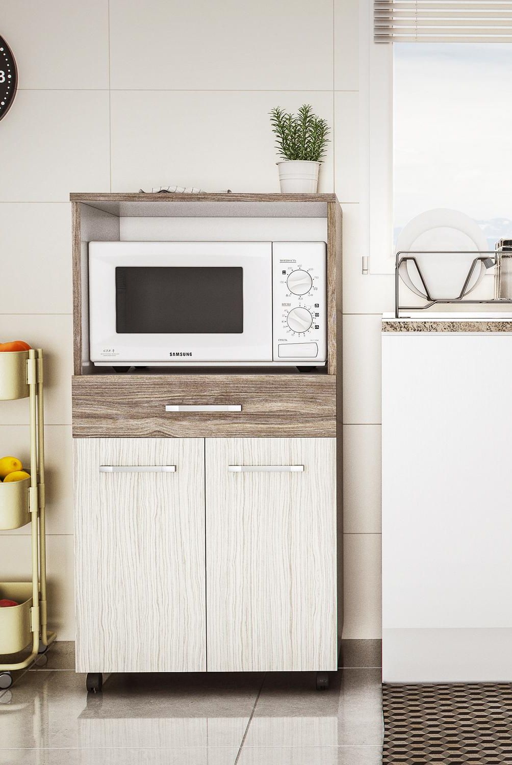 PARANA - Mueble microondas Génova 61x117x48 cm