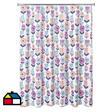 Cortina bao floral 178x180 cm