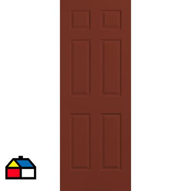 Puerta Sinfona Acero 80x200 C/6 Paneles Chocolate Uji