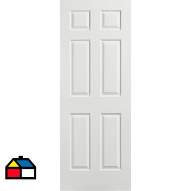 Puerta Sinfona Acero 80x200 C/6 Paneles Blanco Krems