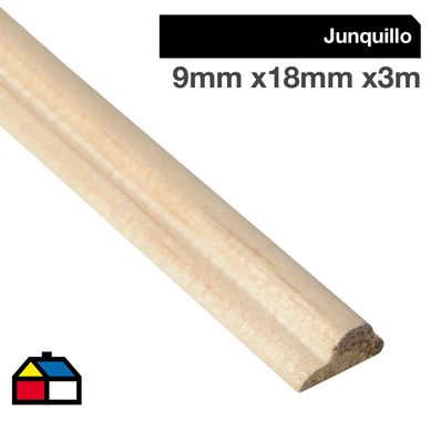 Junquillo Madera Pino amarillo 9 mm 18x3 m