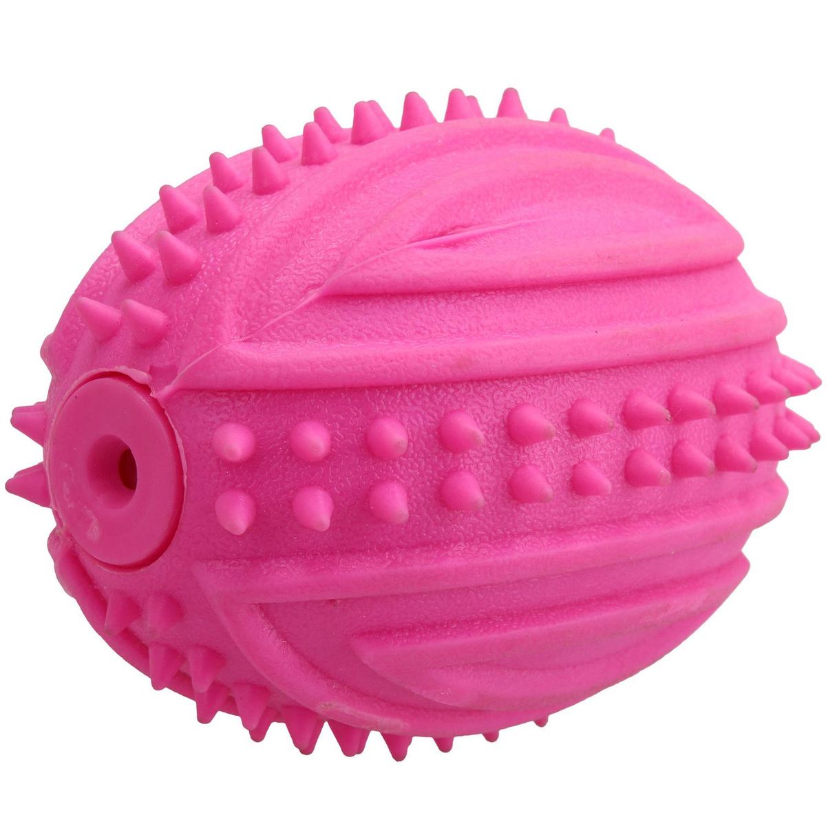 BIONIC - Pelota ovalada de pinchos para perros rosado talla S