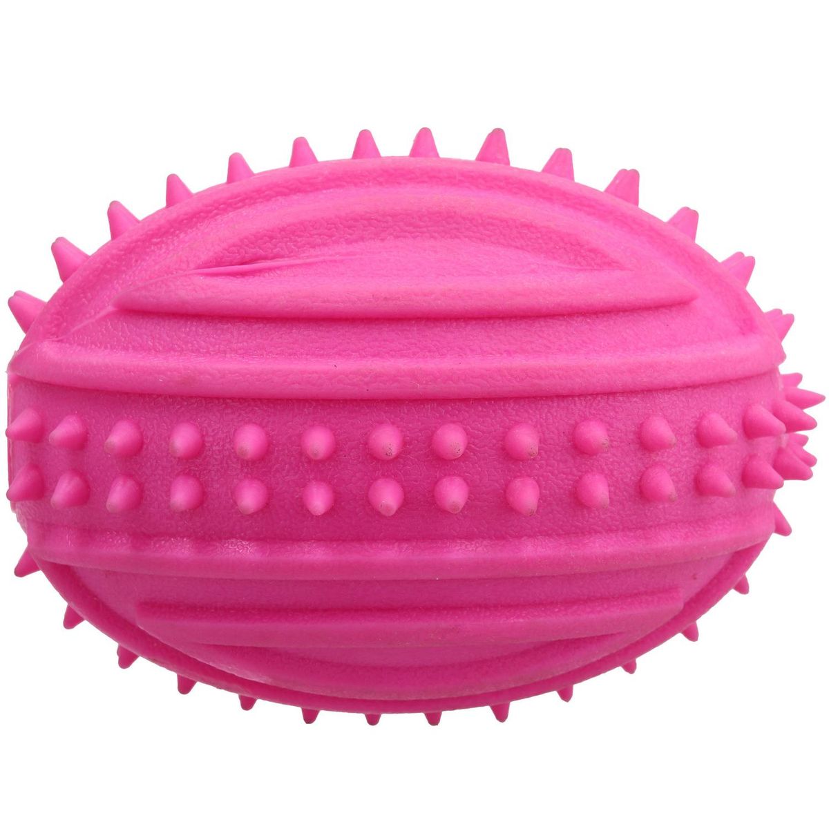 BIONIC - Pelota ovalada de pinchos para perros rosado talla S