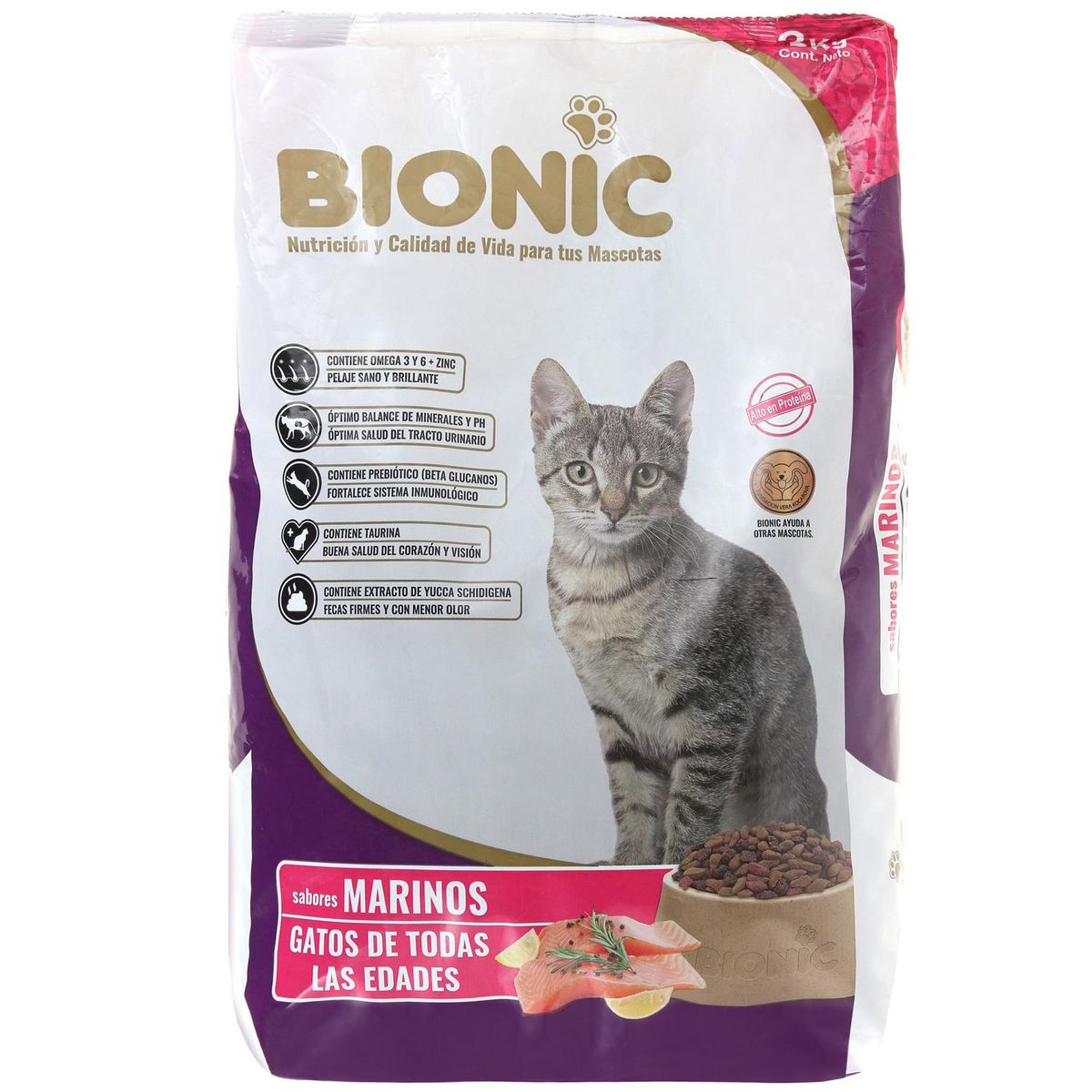 BIONIC -  para Gato Todas las edades Sabores marinos 3 kg