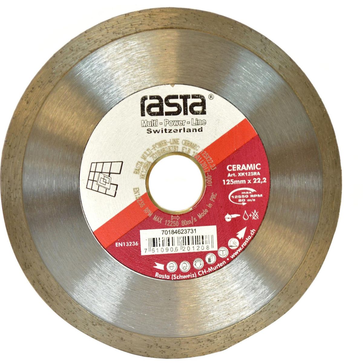 RASTA - Disco Diamantado 5'' (125x1,8x22,2mm) Cerámica Uso en seco