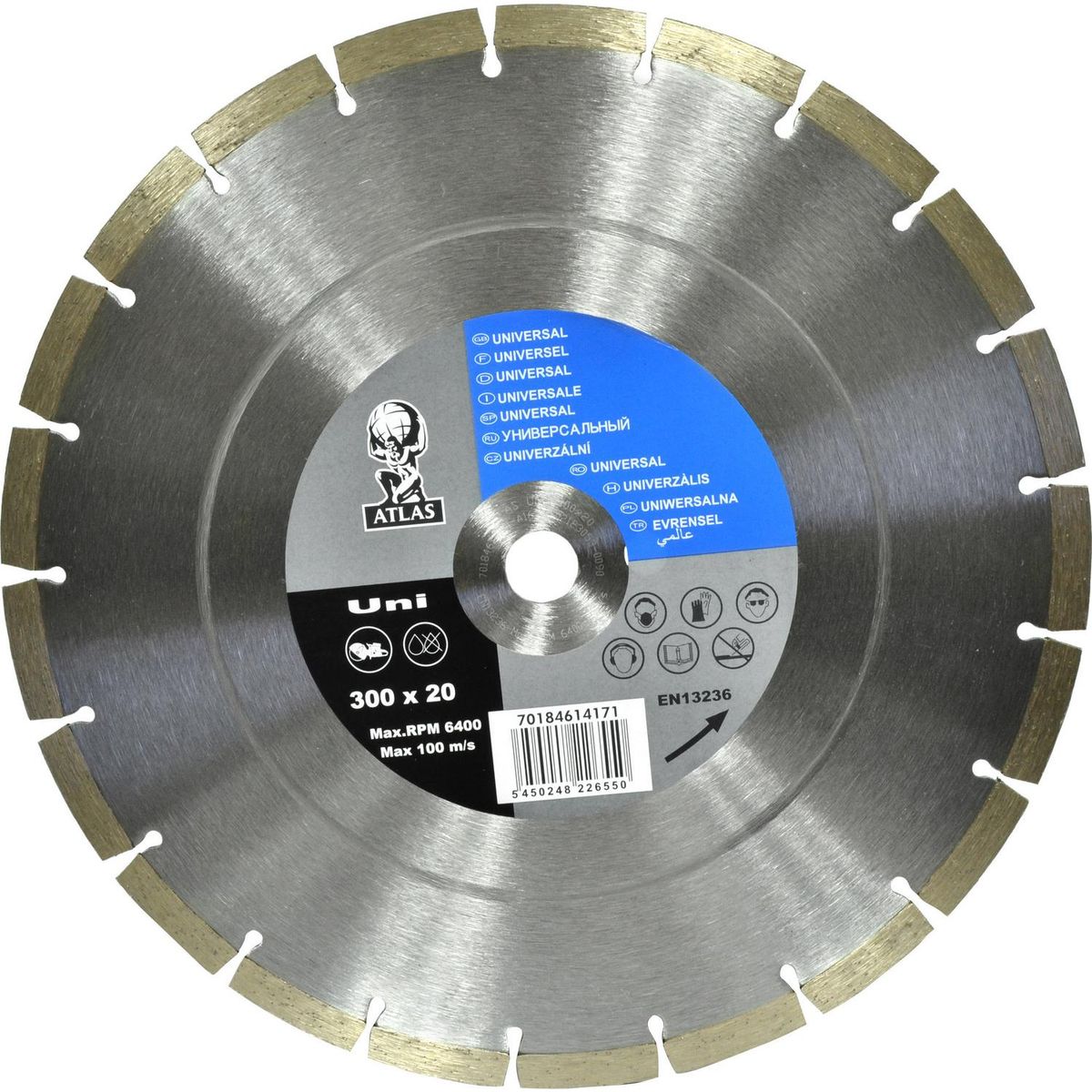 ATLAS - Disco Diamantado Piedra 12'' (300x2,9x20 mm) Húmedo